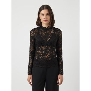 YASLACEY LS LACE TOP S. NOOS 190939 Black
