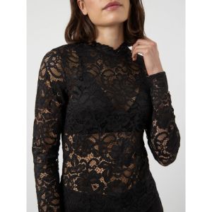 YASLACEY LS LACE TOP S. NOOS 190939 Black