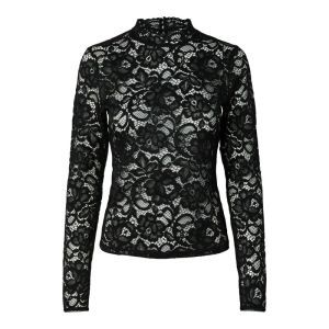 YASLACEY LS LACE TOP S. NOOS 190939 Black