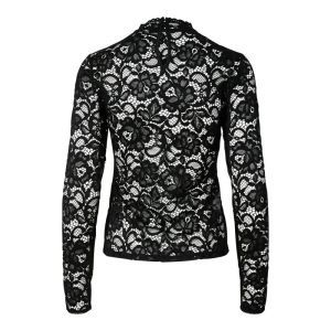 YASLACEY LS LACE TOP S. NOOS 190939 Black