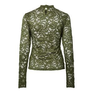 YASLACEY LS LACE TOP S. NOOS 295917 Sphagnum