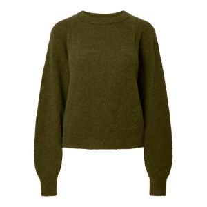 YASJOHI LS WOOL BLEND PULLOVER 224298 Fir Gree