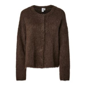 YASTILDE LS MOHAIR BLEND CARDI 242475001 Mole/
