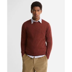ESSENTIAL PATCH CREW NECK SWEA - BR57 RUSSET
