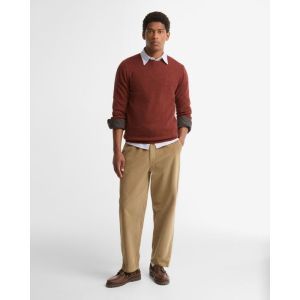 ESSENTIAL PATCH CREW NECK SWEA - BR57 RUSSET