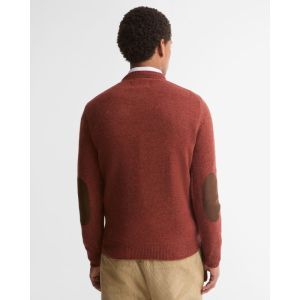 ESSENTIAL PATCH CREW NECK SWEA - BR57 RUSSET