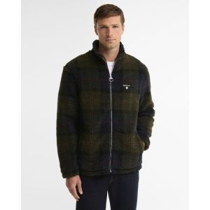 TARTAN FLEECE ZIP THROUGH SWEA - TN43 SHADOW C