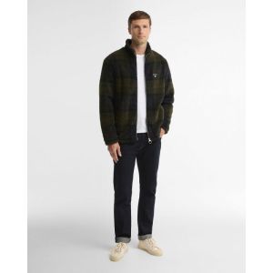 TARTAN FLEECE ZIP THROUGH SWEA - TN43 SHADOW C