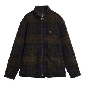 TARTAN FLEECE ZIP THROUGH SWEA - TN43 SHADOW C
