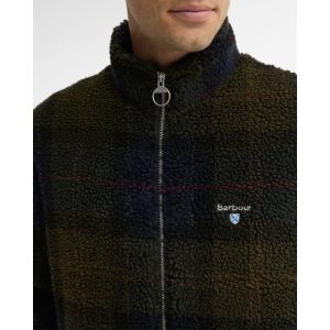 TARTAN FLEECE ZIP THROUGH SWEA - TN43 SHADOW C