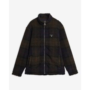 TARTAN FLEECE ZIP THROUGH SWEA - TN43 SHADOW C