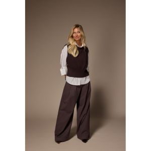 FEM Debardeur Dark Brown H87