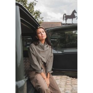 BERLIN Blouse 144 Brown/Navy