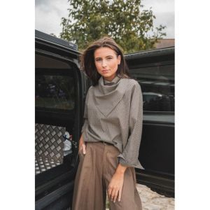 BERLIN Blouse 144 Brown/Navy