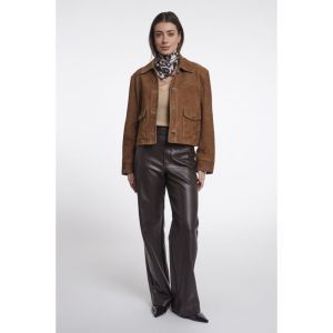 Small square scarf with leopar Cognac leopard