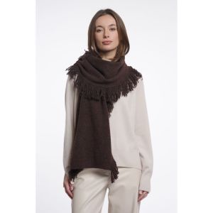Scarf with fringes Coffee roast