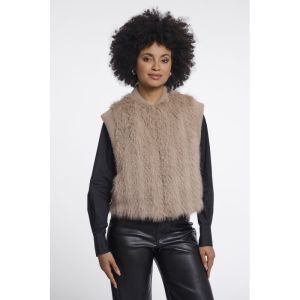 Faux fur waistcoat with hook & Oat