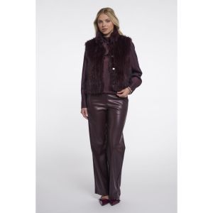 Waistcoat with closure Chocolate bean