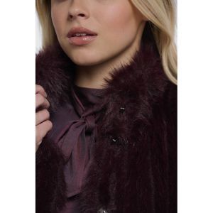 Waistcoat with closure Chocolate bean