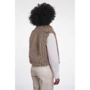 Waistcoat with closure Mocha latte