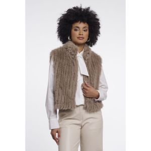 Waistcoat with closure Mocha latte