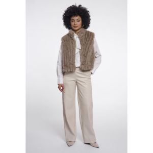 Waistcoat with closure Mocha latte
