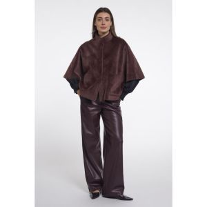 Faux fur cape Chocolate bean