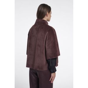 Faux fur cape Chocolate bean