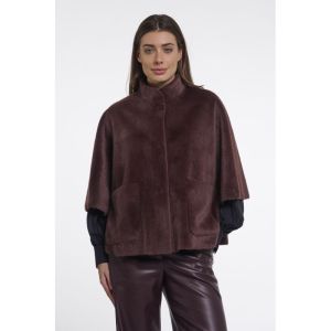 Faux fur cape Chocolate bean