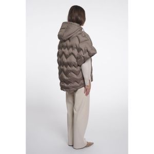 Cape with detachable hood Toffee