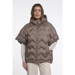 Cape with detachable hood Toffee