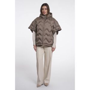 Cape with detachable hood Toffee