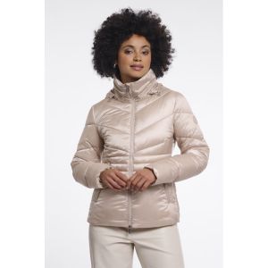 Light padded fitted jacket Oat