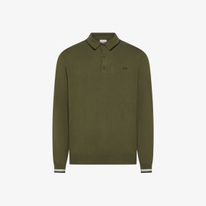 POLO STRIPES ON CUFFS AND COLL 74 DARK MILITAR