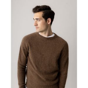 Carlos Crew Neck Knit 591 Chocolate B