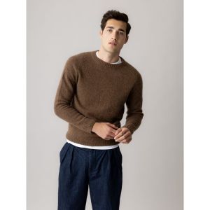 Carlos Crew Neck Knit 591 Chocolate B