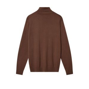 Adam Soft Roll Neck Knit 289 Cocoa Brown