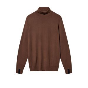 Adam Soft Roll Neck Knit 289 Cocoa Brown