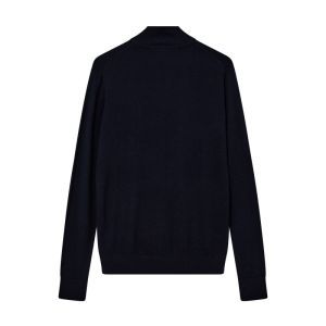 Adam Soft Zip Turtle Neck Knit 469 Navy