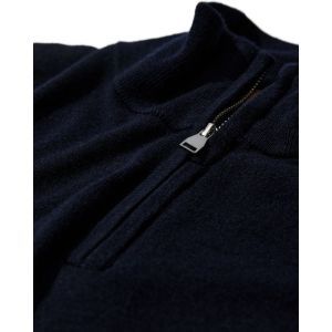 Adam Soft Zip Turtle Neck Knit 469 Navy