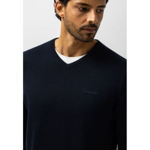 Pullover V-Neck Plain 5900 donkerblau