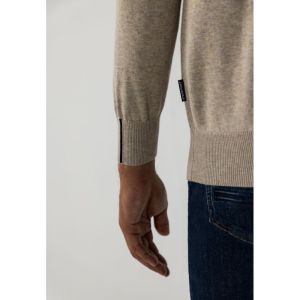 Pullover V-Neck Plain          8700 taupe uni