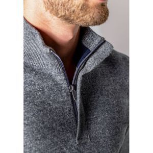 Pullover Sportzip Plain - Butt 5919 donkerblau