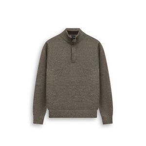 Pullover Sportzip Plain - Butt 8919 donkerbrui