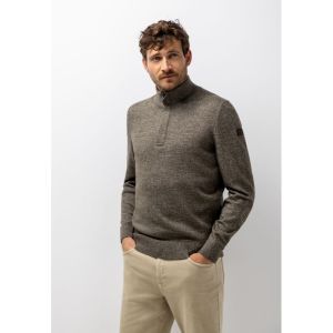 Pullover Sportzip Plain - Butt 8919 donkerbrui