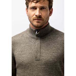 Pullover Sportzip Plain - Butt 8919 donkerbrui