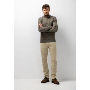 Pullover Sportzip Plain - Butt 8919 donkerbrui