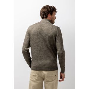 Pullover Sportzip Plain - Butt 8919 donkerbrui