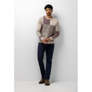 Pullover Crew-Neck Colourblock 1419 kit/grint
