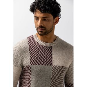 Pullover Crew-Neck Colourblock 1419 kit/grint